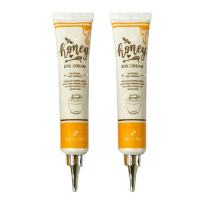 3W Clinic Honey Eye Cream – Crema hidratante para el contorno de ojos para pieles secas – Dúo 2 × 40 ml