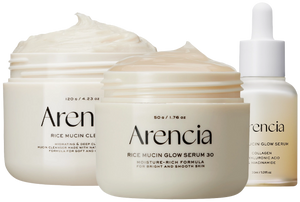 Arencia - Rice Glow Skincare Set – Complete Routine (Cleanser, Toner & Cream) – Hydratatie & Glow - 200ml