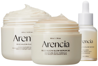 Arencia - Rice Glow Skincare Set – Complete Routine (Cleanser, Toner & Cream) – Hydratatie & Glow - 200ml