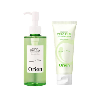 Orien - Mugwort Zero Film Double Cleansing Duo – Zachte Reiniging voor Gevoelige & Acnegevoelige Huid - (350ml)